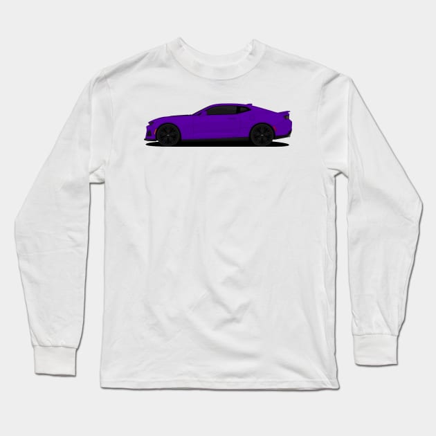 CAMARO PURPLE Long Sleeve T-Shirt by VENZ0LIC